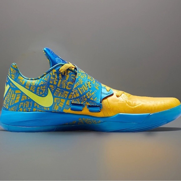 Nike Zoom KD 4 Scoring Title 2025 Blue Lemon Twist FZ5916-400 NBY Mens Size 11 - Picture 4 of 10